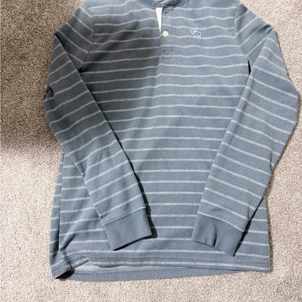 Abercrombie Kids Blue Striped Long Sleeve Tee